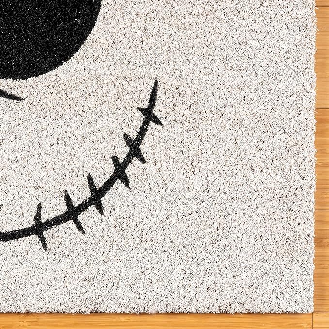 Gertmenian Nightmare Before Christmas Coir Doormat - 2x3 Welcome Mat (2-Pack), Ideal for High Traffic Areas in Front Door, Garage, Entryway - Disney Nightmare Jack Skellington, 80024