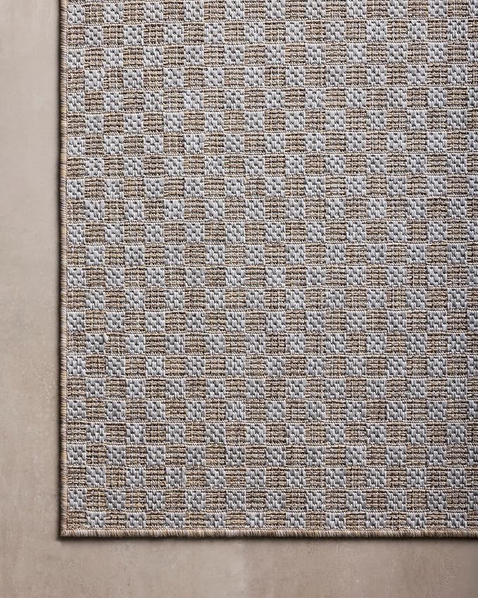 Loloi Amber Lewis Topanga Collection TOP-02 Natural/Silver 5'-3" x 7'-6" Indoor/Outdoor Area Rug