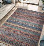 Keen Home Design 6x9 Rug - Machine Washable Area Rug with Non-Slip Backing, Ideal for Living Room, Dining Room, Bedroom - Vintage, Easy Clean, Durable, Low Pile Rug - (6' x 9')