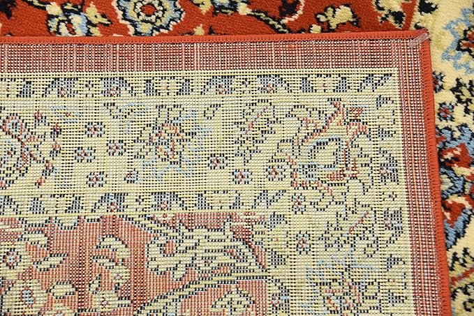 Unique Loom Sialk Hill Collection Area Rug - Washington (3' x 16' 5" Runner Terracotta/Cream)