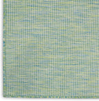 Nourison Positano Indoor/Outdoor Blue/Green 8' x Round Area Rug, Easy Cleaning, Non Shedding, Bed Room, Living Room, Dining Room, Backyard, Deck, Patio (8 Round)