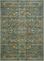 Keen Home Design 9x12 Rug - Machine Washable Area Rug with Non-Slip Backing, Ideal for Living Room, Dining Room, Bedroom - Vintage, Easy Clean, Durable, Low Pile Rug - (9' x 12')