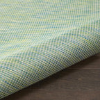 Nourison Home Positano 10' Runner Blue Green Fabric Modern Area Rug (10' Runner)