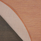 Nourison Positano Indoor/Outdoor Terracotta 8' x Round Area Rug, Easy Cleaning, Non Shedding, Bed Room, Living Room, Dining Room, Backyard, Deck, Patio (8 Round)