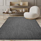 Adiva Rugs Outdoor Indoor Area Rug, Weather Resistant, Easy to Clean, Stain Resistant Floor Mat for Dining Room, Backyard, Deck, Patio (Pebble Weiss, 10' x 14')