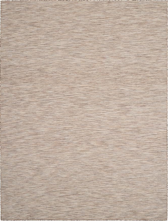 Nourison Positano Indoor-Outdoor Beige 9' x 12' Area Rug, Easy Cleaning, Non Shedding, Bed Room, Living Room, Dining Room, Backyard, Deck, Patio (9x12)