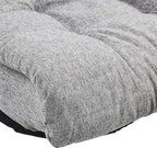 Amazon Basics Swivel Foam Lounge Chair with Headrest, Floor-Compatible, Adjustable, Gaming, 26.3D x 23.5W x 13.7H in, Grey