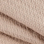 Elvana Home 100% Cotton Bed Blanket, Breathable Bed Blanket King Size, Cotton Thermal Blankets King, Perfect for Layering Any Bed for All Season, Beige