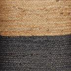 REDEARTH · Cylindrical Pouf Foot Stool Ottoman - Jute Braided Pouffe Poof Accent Sitting Footrest for Living Room, Bedroom, Nursery, Patio, Lounge - Set of 2 (14.5”x14.5”x16”; Natural Gray)