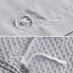 Bedsure Cotton Duvet Cover King - 100% Cotton Waffle Weave Grey Duvet Cover King Size, GentleSoft™ and Breathable Bedding Set for All Season, 3 Pieces, 104"x90"