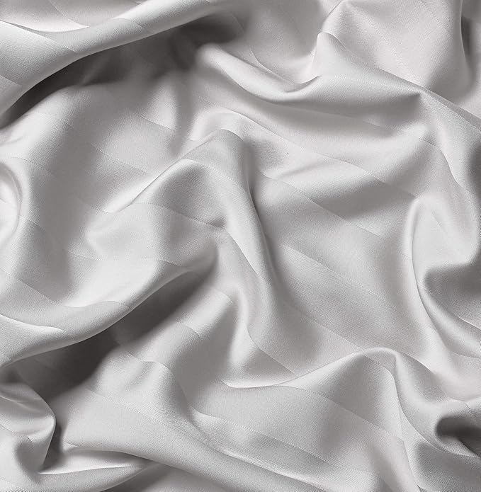 California King Sheets by Pure Bamboo, Genuine 100% Organic Viscose Derived from Bamboo Bed Sheet Set, Soft & Cooling, Double Stitching, Lifetime Quality Promise (California King, Jacquard White)