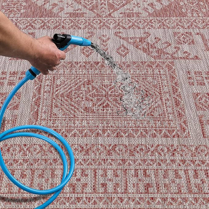 Keen Home Design Terrace Outdoor Throw Rug - 3x5 Washable Indoor/Outdoor Rug for Patio, Kitchen, Balcony, Beach, Garden, Deck and Porch, Size: 3'x5'