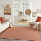 Nourison Home Positano 7' x 10' Terracotta Fabric Modern Area Rug (7' x 10')