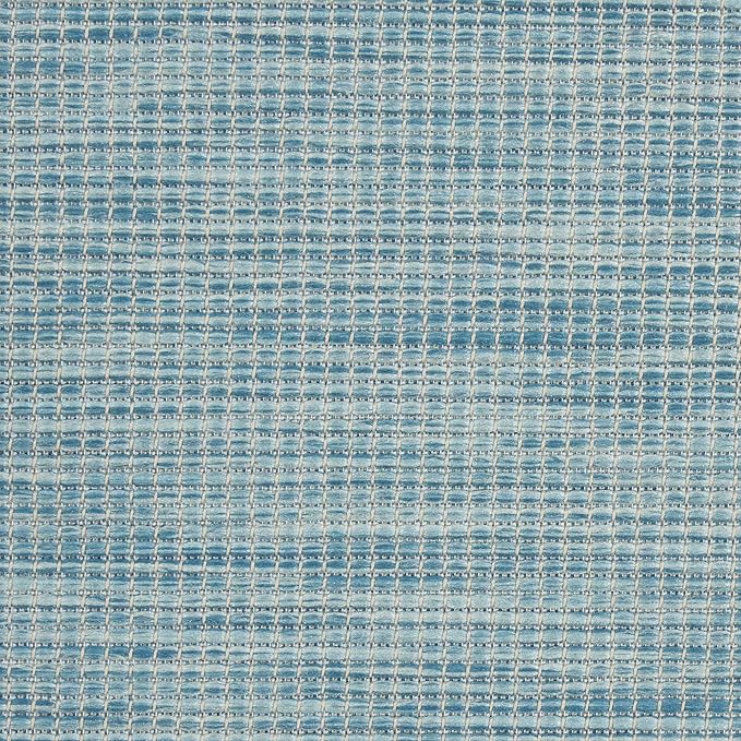 Nourison Home Positano 5' x 7' Aqua Fabric Modern Area Rug (5' x 7')