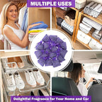 French Lavender Sachets for Drawers and Closets Fresh Scents, Set of 16, Home Fragrance Sachet for Wardrobes Closets, Purple, LV-A-1