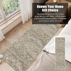 RUGSURE Washable Area Rugs, 2'6'' x 8' - 1/6 Thick - Stain & Water Resistant Non-Slip - Perfect Resistant Rug for Living Room, Bedroom, Nursery, Pet & Child Friendly, Vibrant Colors Rugs, Brown