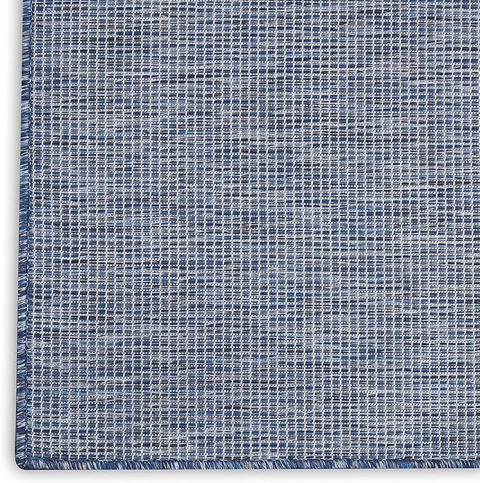 Nourison Positano Indoor/Outdoor Navy Blue 2'2" x 10' Area Rug, Easy Cleaning, Non Shedding, Bed Room, Living Room, Dining Room, Backyard, Deck, Patio (2x10)