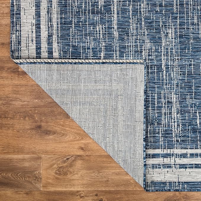 Keen Home Design Terrace Outdoor Area Rug - 5x8 Washable Indoor/Outdoor Rug for Patio, Kitchen, Balcony, Beach, Garden, Deck and Porch, Size: 5'3"x7'7"