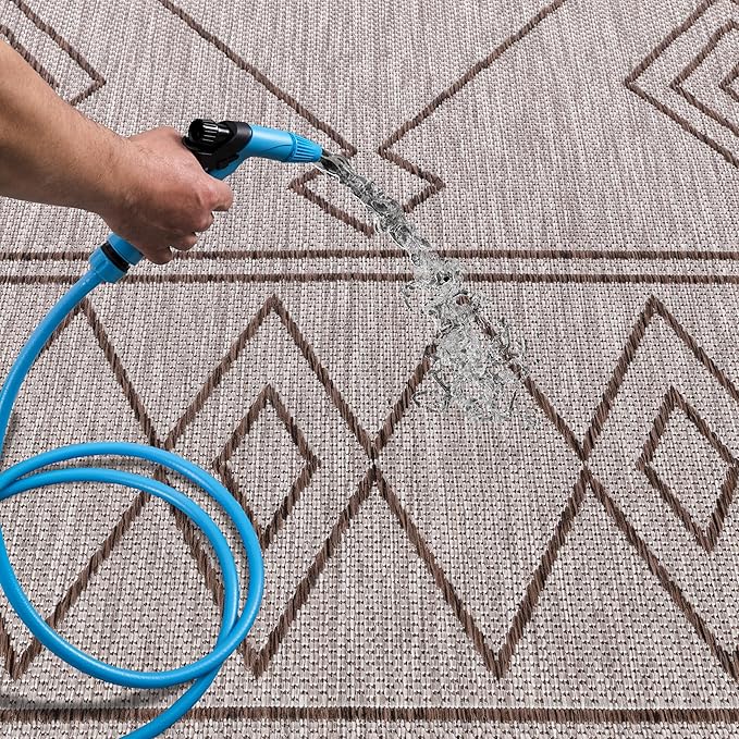 Keen Home Design Terrace Outdoor Runner Rug - 2x6 Washable Indoor/Outdoor Rug for Patio, Kitchen, Balcony, Beach, Garden, Deck and Porch, Size: 2'2"x5'7"