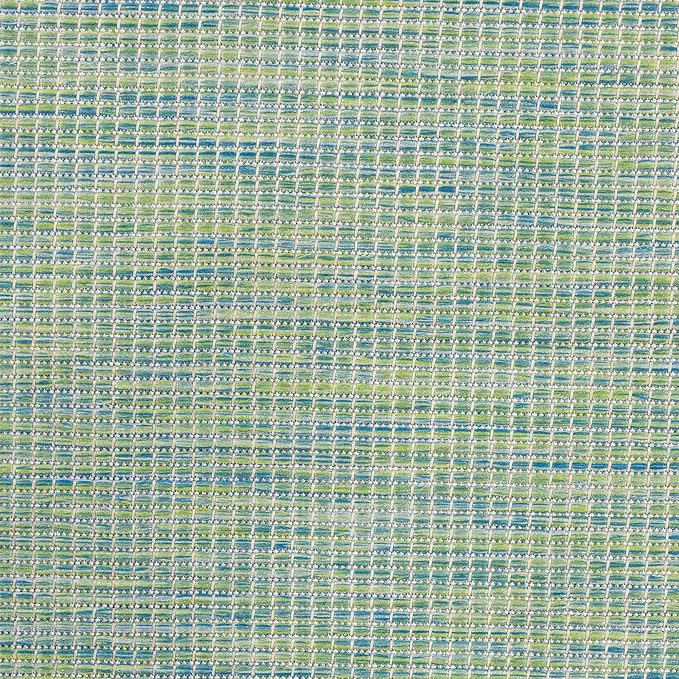 Nourison Home Positano 6' x 9' Blue Green Fabric Modern Area Rug (6' x 9')