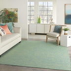 Nourison Home Positano 10' x 14' Blue/Green Fabric Modern Area Rug (10' x 14')