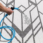 Keen Home Design Terrace Outdoor Area Rug - 4x6 Washable Indoor/Outdoor Rug for Patio, Kitchen, Balcony, Beach, Garden, Deck and Porch, Size: 3'10"x5'7"