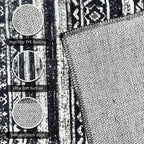 RUGSURE Washable Area Rugs 8' x 10' - 1/6 Thick - Moroccan-Inspired -Stain & Water Resistant Non-Slip - Resistant Rug for Living Room, Bedroom, Nursery, Pet & Child Friendly (Black)