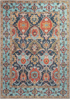 Keen Home Design 6x9 Rug - Machine Washable Area Rug with Non-Slip Backing, Ideal for Living Room, Dining Room, Bedroom - Vintage, Easy Clean, Durable, Low Pile Rug - (6' x 9')