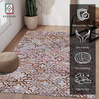 RUGSURE Washable Area Rugs, 8' x 10' - 1/6 Thick - Stain & Water Resistant Non-Slip - Perfect Resistant Rug for Living Room, Bedroom, Nursery, Pet & Child Friendly, Vibrant Colors Rugs, Purple