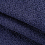 Elvana Home 100% Cotton Bed Blanket, Breathable Bed Blanket King Size, Cotton Thermal Blankets King, Perfect for Layering Any Bed for All Season, Navy Blue