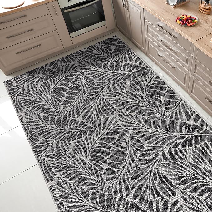 Keen Home Design Terrace Outdoor Area Rug - 10x14 Washable Indoor/Outdoor Rug for Patio, Kitchen, Balcony, Beach, Garden, Deck and Porch, Size: 10'x14'