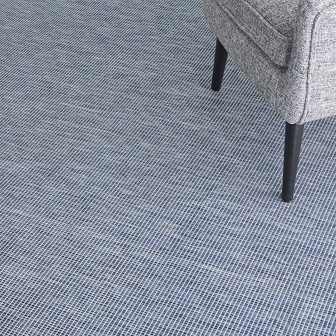 Nourison Home Positano 6' x 9' Navy Blue Fabric Modern Area Rug (6' x 9')